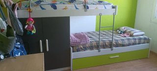 Cama tren con 3 camas
