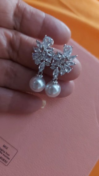 Pendientes Novia Fiesta Perlas y Cristales