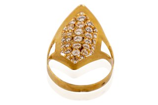Anillo lanzadera circonitas oro 18k - ref.15551