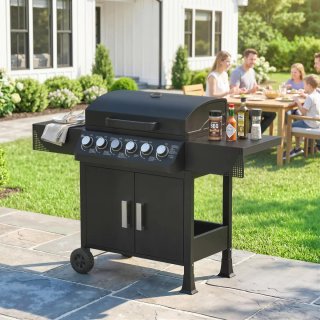 Barbacoa Gas 6 Quemadores 15 kW Termómetro