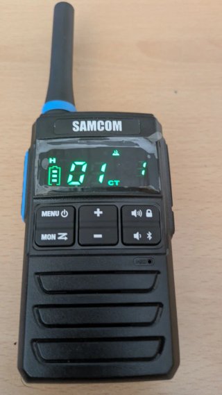 Walkie PMR 446 SAMCOM Negro/Azul