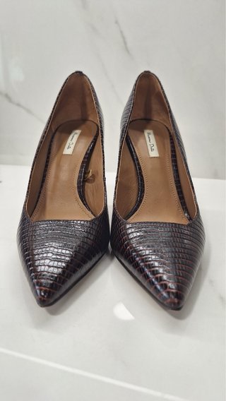 Zapatos de tacón Massimo Dutti marrones