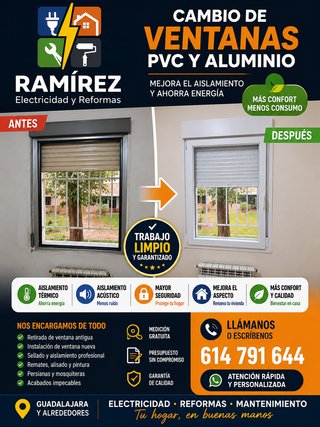 Instalación y cambio de ventanas PVC y aluminio