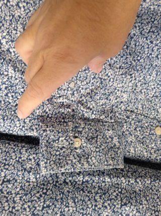 Camicia uomo fantasia floreale blu slim