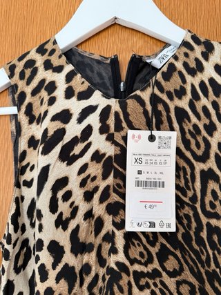 Vestido Zara Animal Print XS