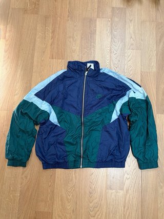 Chaqueta Retro Vintage Nike Azul y Verde