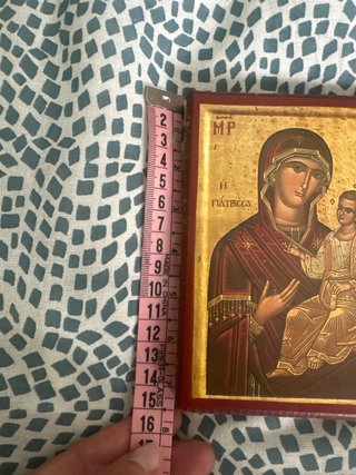 Icono Ortodoxo Bizantino Virgen y Niño
