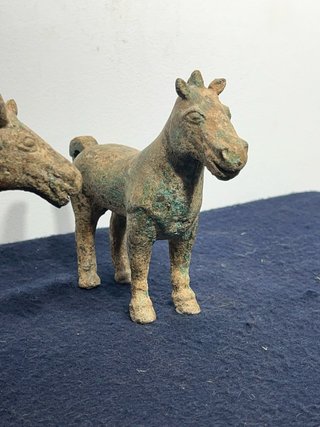 Coppia di cavalli in bronzo cinesi