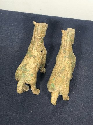 Coppia di cavalli in bronzo cinesi