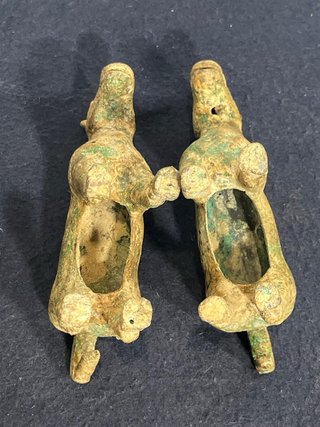 Coppia di cavalli in bronzo cinesi