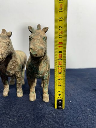 Coppia di cavalli in bronzo cinesi