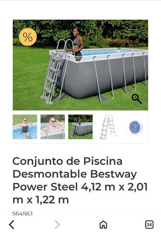 Piscina Bestway 4.04m x 2.01m x 1.00m