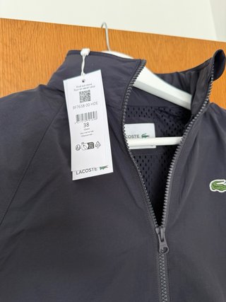 Chaqueta Impermeable Lacoste Negra