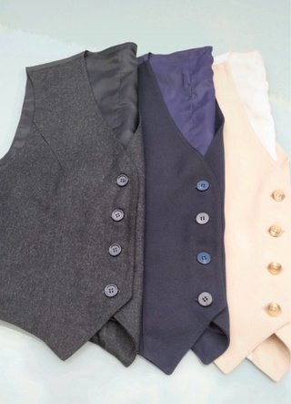 3 Chalecos Modernos Talla M Beige