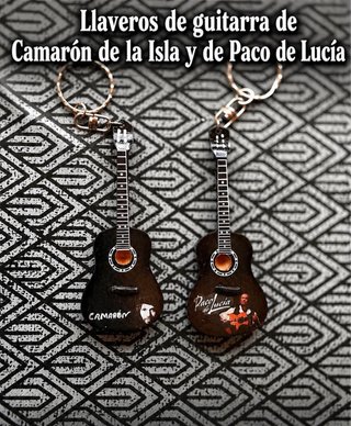 Llaveros Guitarra Camarón y Paco de Lucía