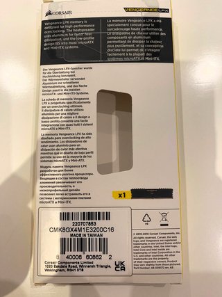 Memoria RAM Corsair Vengeance LPX 8GB DDR4 2400MHz