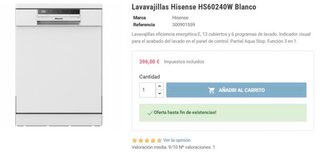 Lavavajillas Hisense