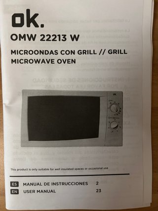 Microondas OK OMW 22213 W 800W 20L Grill