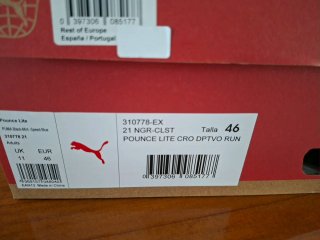 Zapatillas running Puma Pounce Lite negras 46