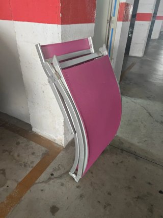 2 Tumbonas iguales plegables de aluminio