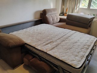 Sofá Chaise Longue Cama Marrón