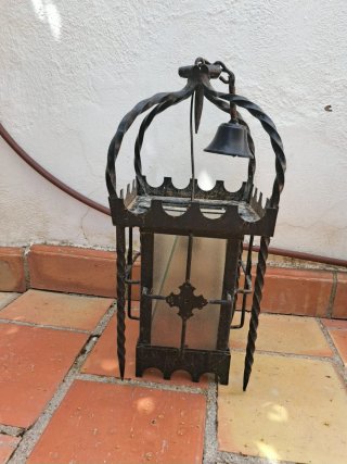 Farol de Hierro Forjado con Campana
