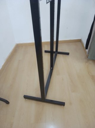 Perchero de tienda metálico negro/plateado