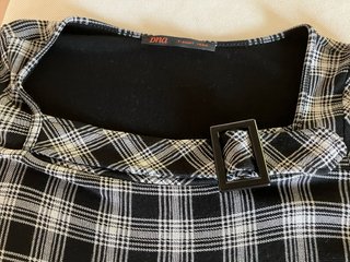 Vestido cuadros manga larga Talla S