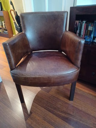 Sillón Club Vintage Piel Auténtica