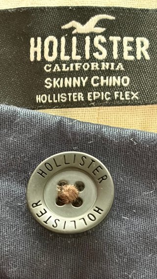 Pantalón Hollister Chino Talla 34-32 Azul