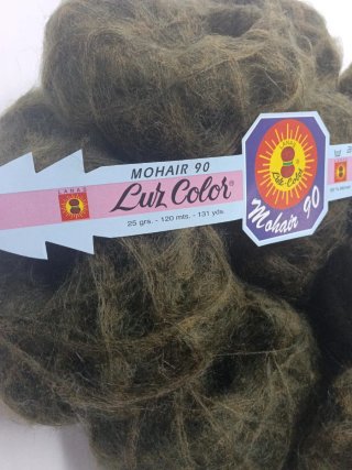 Lote 20 ovillos Mohair 90 Lur Color verde
