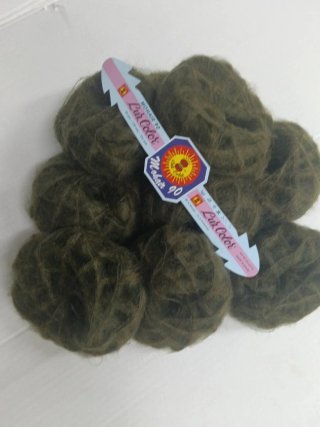 Lote 20 ovillos Mohair 90 Lur Color verde