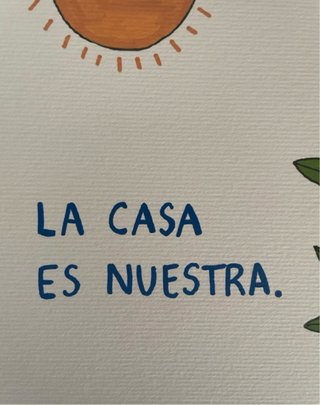 Pintura Original A4 "La Casa es Nuestra" - Ilustra