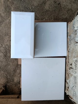 Lote de 3 losetas blancas
