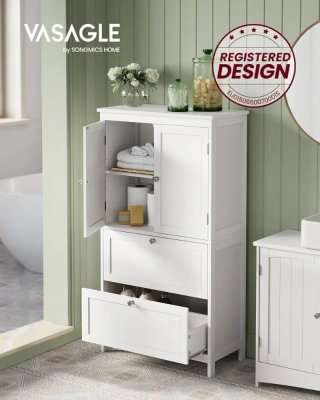 Armario Baño 60 cm 2 Cajones VASAGLE BBC552P31