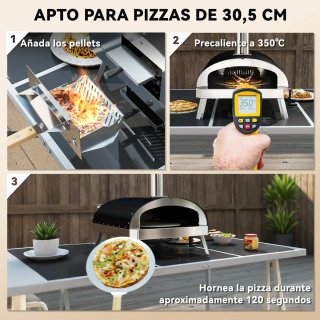 Horno Pizza Leña Mini Piedra Refractaria