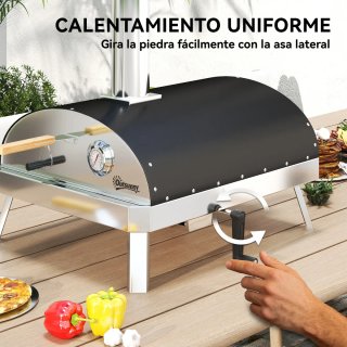 Horno Pizza Leña Mini Piedra Refractaria