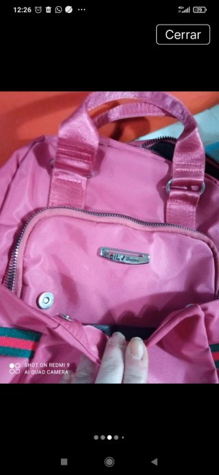 Mochila rosa mujer