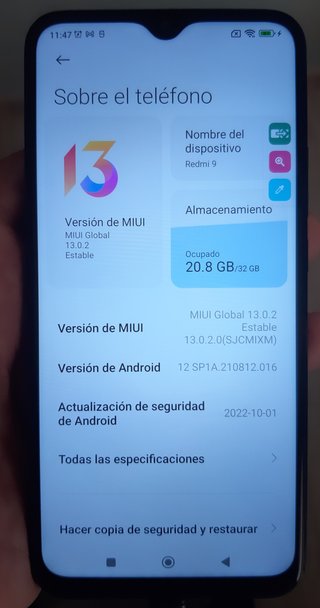 Xiaomi Redmi 9 Gris