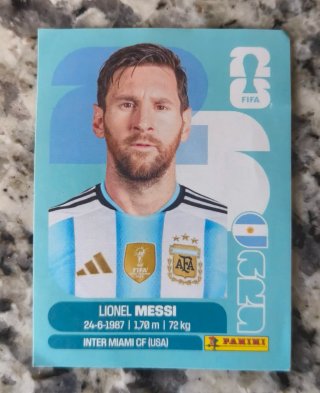 Cromos Mundial 2026  MESSI 5 EUROS ESTAMPA NORMAL
