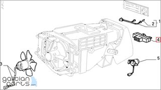 Interruptor mando calefacción Fiat Uno Turbo (1989