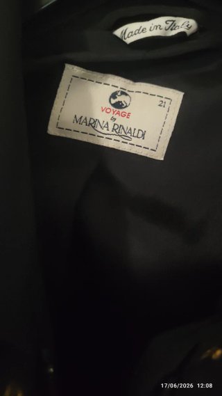 Cappotto corto di Marina Rinaldi Tg. 50 Nero