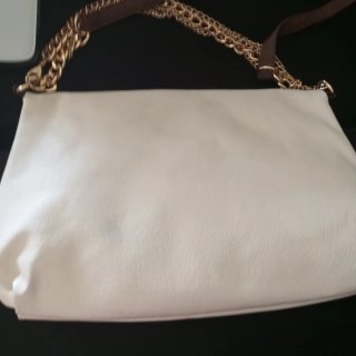 Bolso de mano Inside Girls blanco y marrón