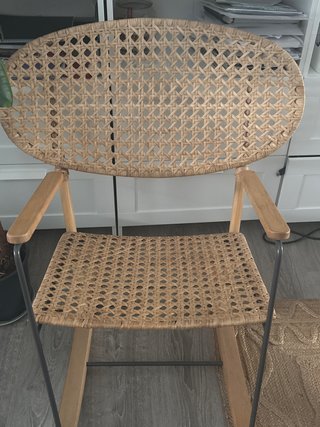 Mecedora Ikea Ratán y Madera Nueva