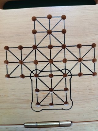 Juego de mesa de madera vintage