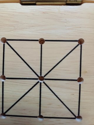 Juego de mesa de madera vintage