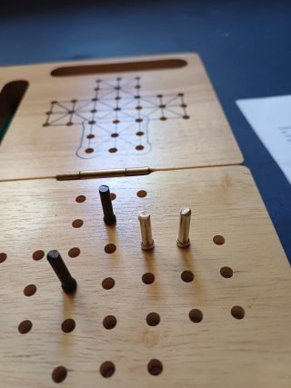 Juego de mesa de madera vintage
