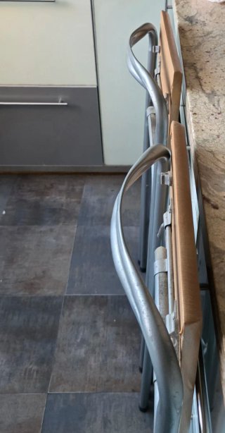 Taburetes plegables metal y madera
