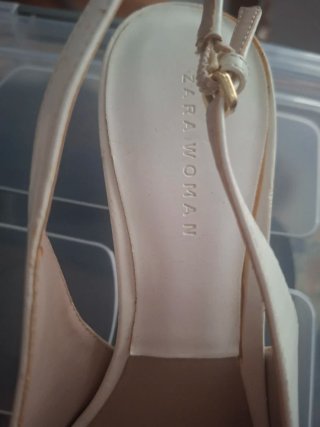 Zapatos Zara Talla 38 Slingback Blancos