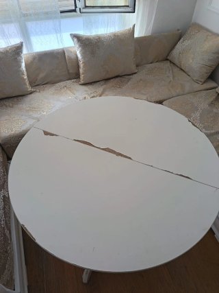 Mesa de comedor extensible blanca
